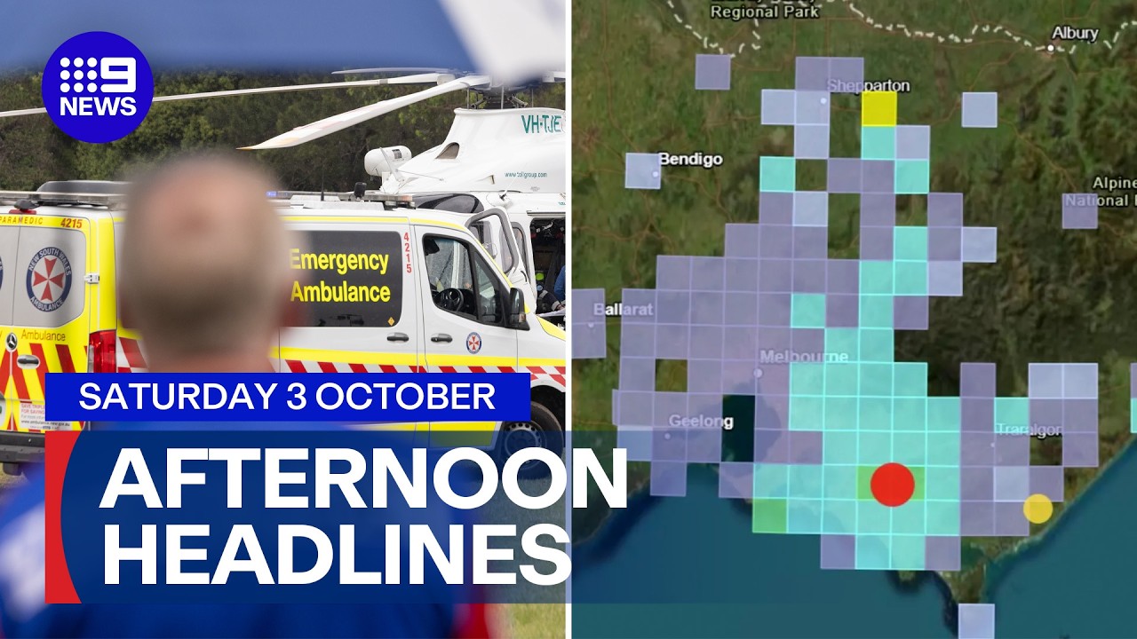 NRL fans injured in crash; Victoria rocked by powerful earthquake | 9 News Australia