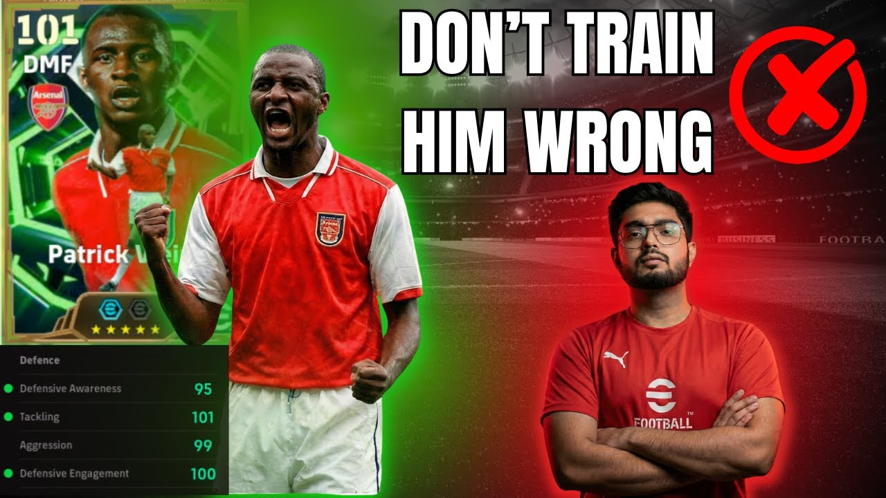 This Training Makes Patrick Vieira a MONSTER DMF 😈 | OLD School Destroyer DMF | #efootball #train