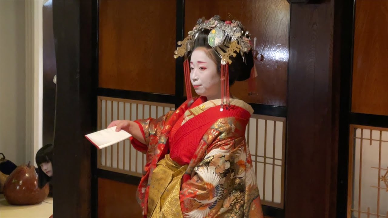 京都島原太夫の葵太夫と会津若松東山温泉の芸妓・真衣さんの舞
