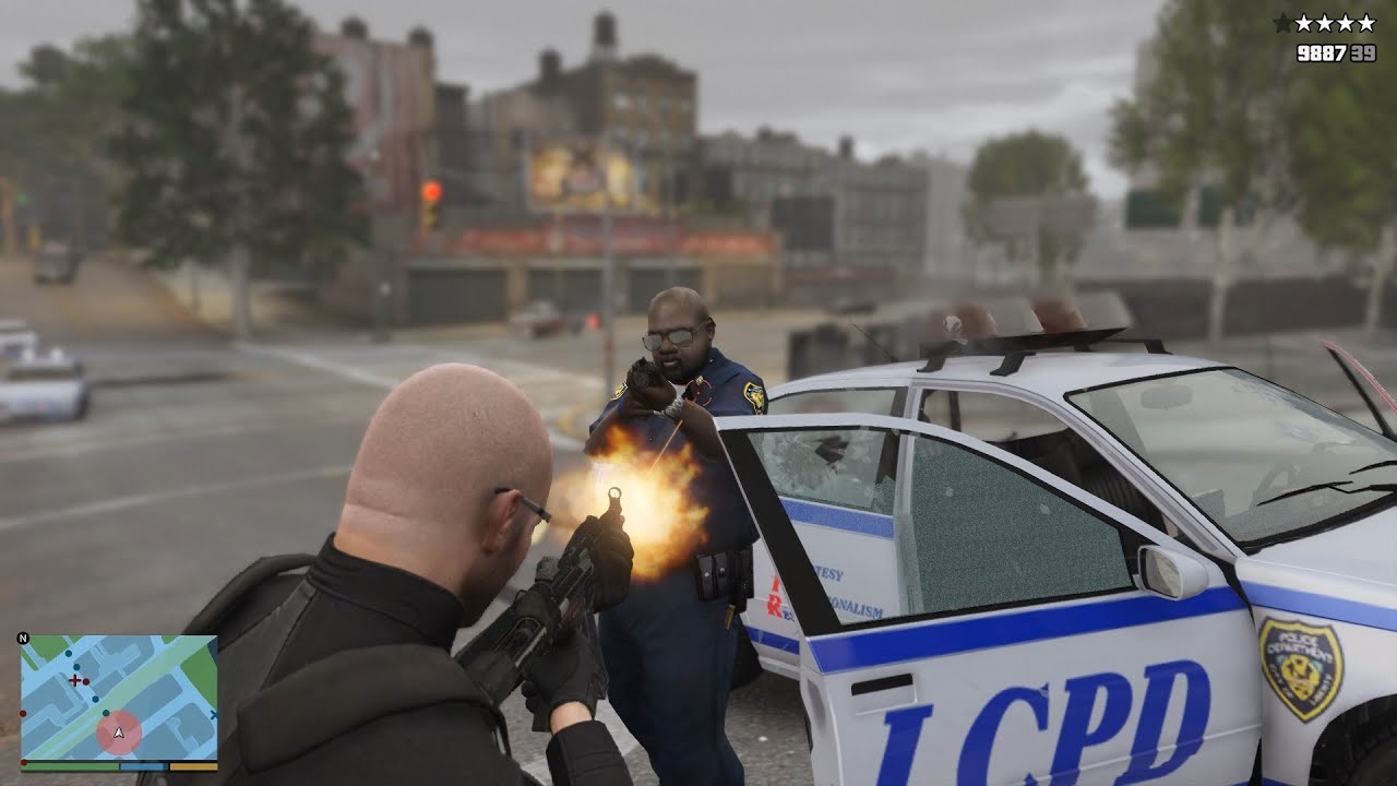 GTA V Liberty City Cops Rampage 5 Star Wanted Level Escape