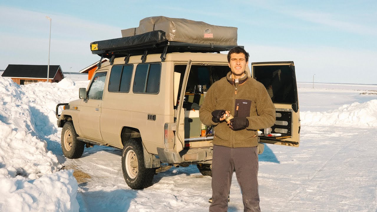 J'évite le grand froid avec mon 4x4 aménagé en direction du cap nord.