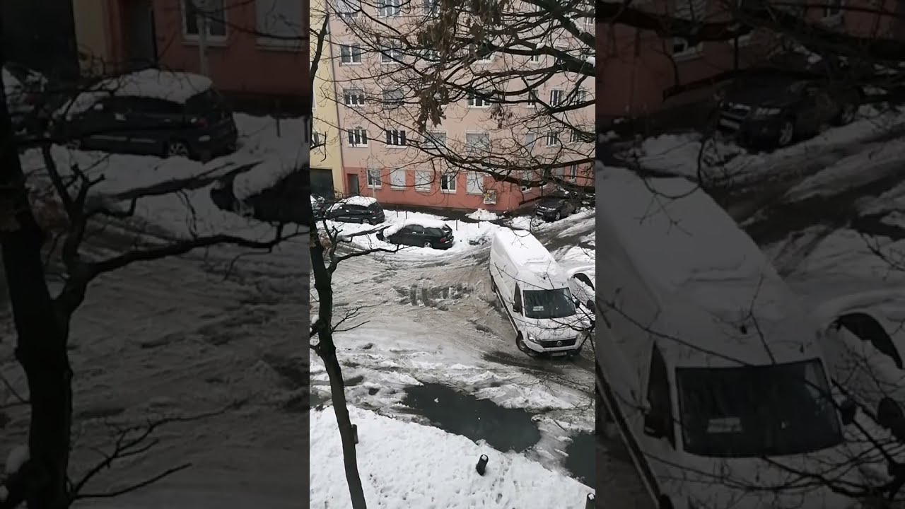 Snowfall in Nueremberg Germany