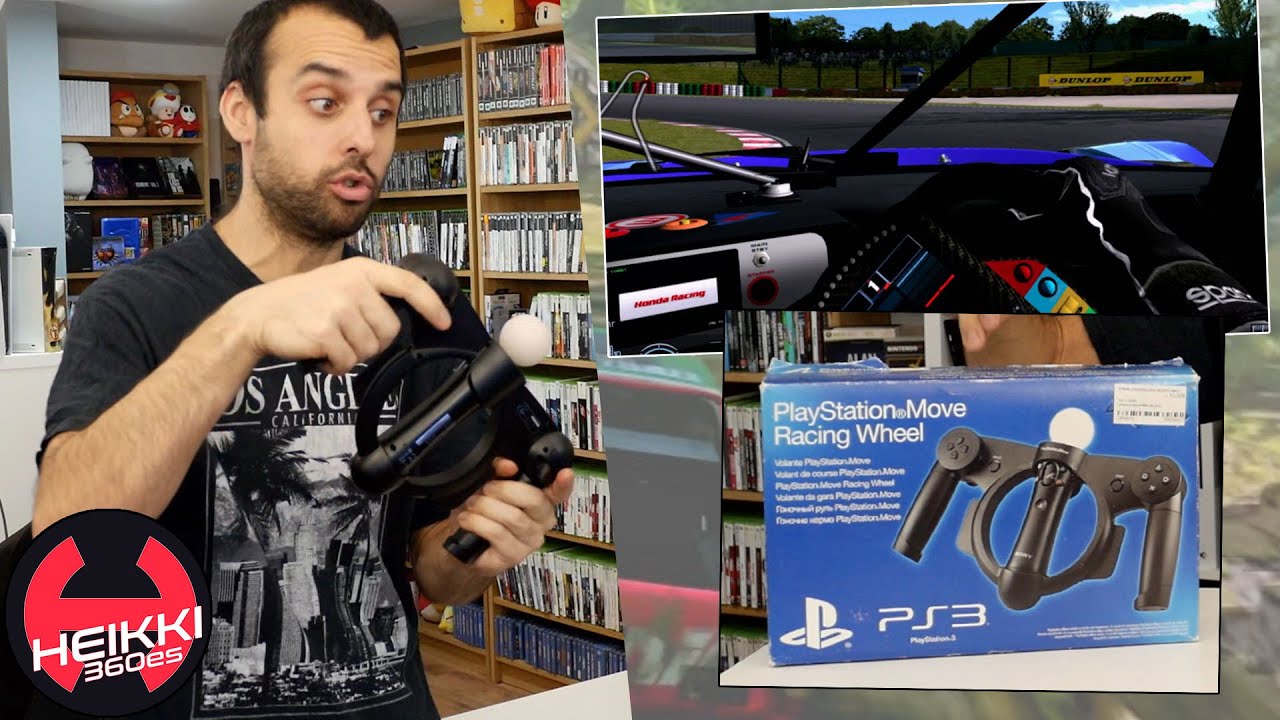 Este raro invento pretendía convertir el PS Move en un volante: PlayStation Move Racing Wheel