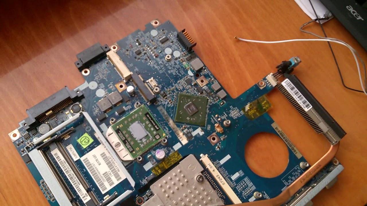 Acer 7520G Ремонт-прогрев моста. Запуск ноута без сборки.