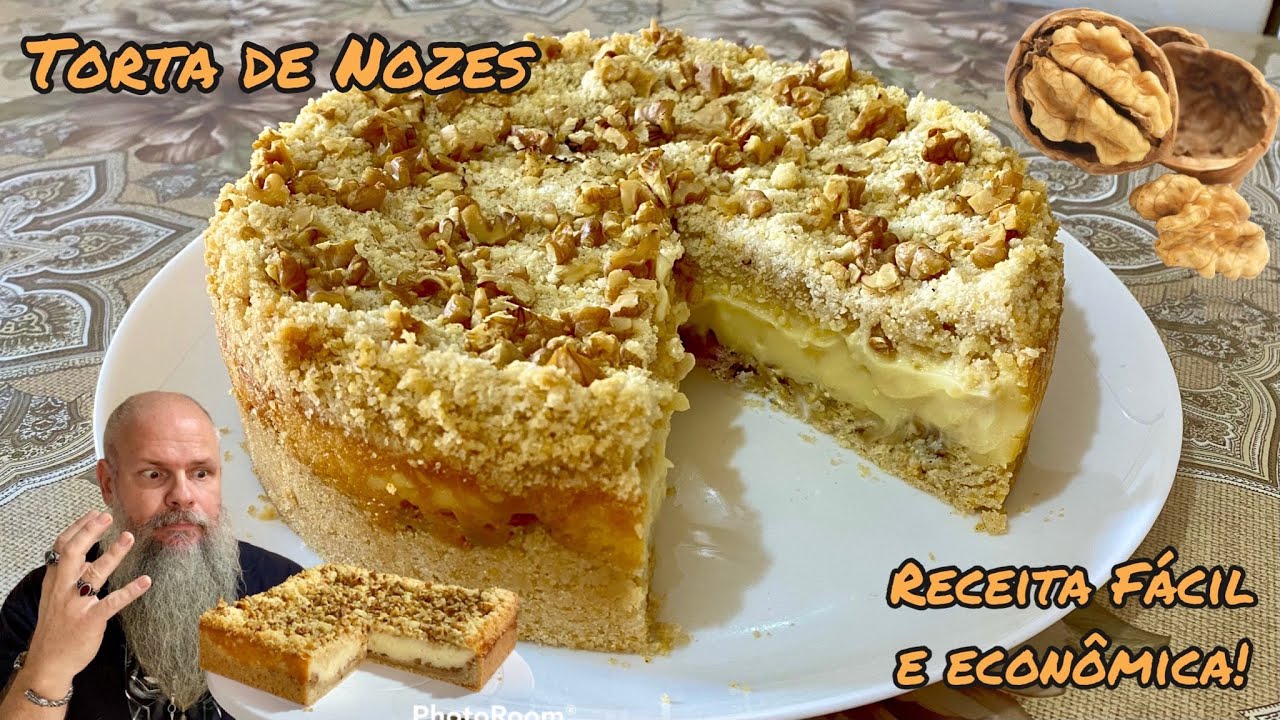 TORTA DE NOZES - FÁCIL E ECONÔMICA