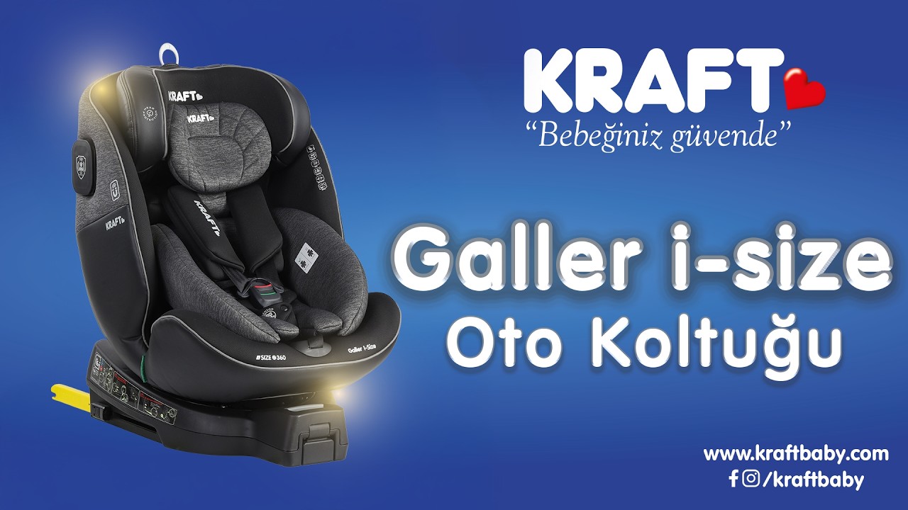 🛡️ Kraft Galler i-Size (40-150 cm) 0-36 Kg Oto Koltuğu | Konforlu & Güvenli Seyahat!
