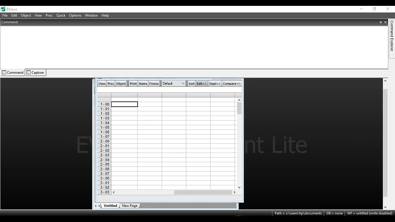 Comment importer les données sous Eviews