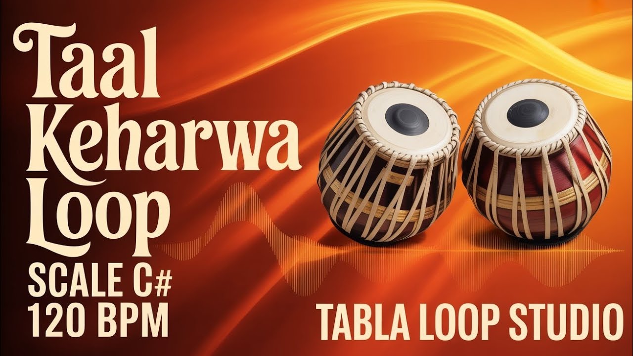 Taal Keharwa Loop | 120 BPM | Scale C# | Bhajans, Songs #rhythm #riyazwithtabla #tablaloopstudio