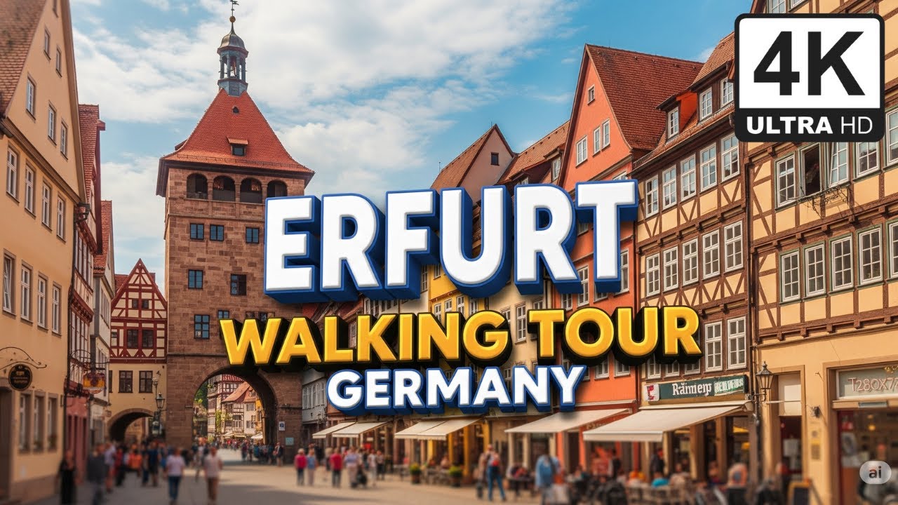 ERFURT Walking Tour Germany 🇩🇪  | Germany's Most Medieval City | 4K UHD