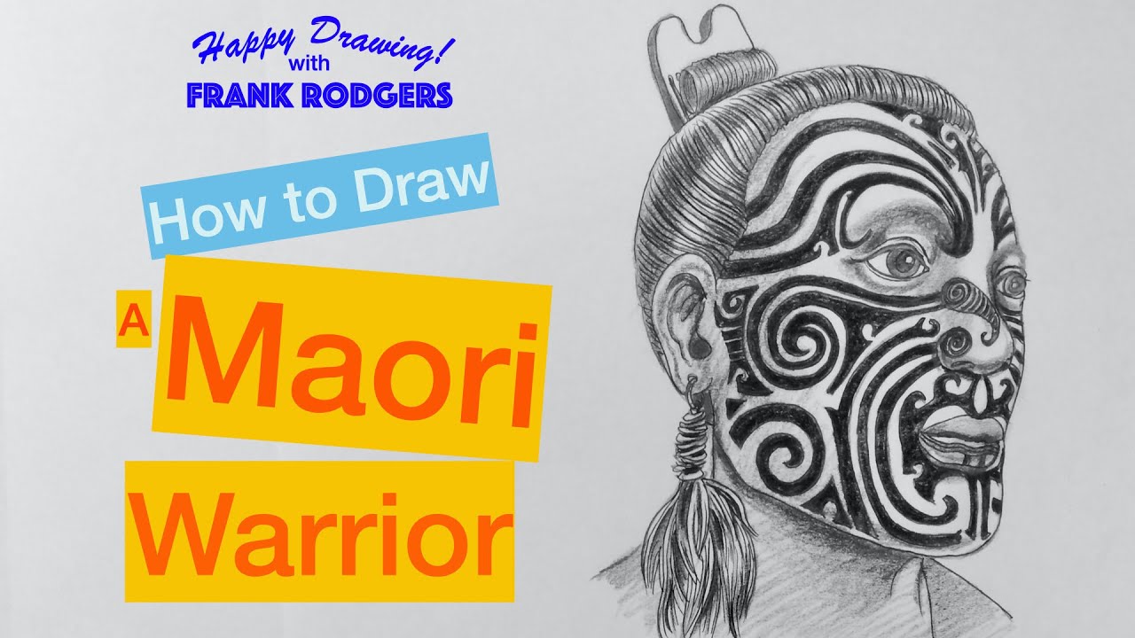 How to Draw a Maori Warrior. Iconic Faces No 13. Happy Drawing! with Frank Rodgers