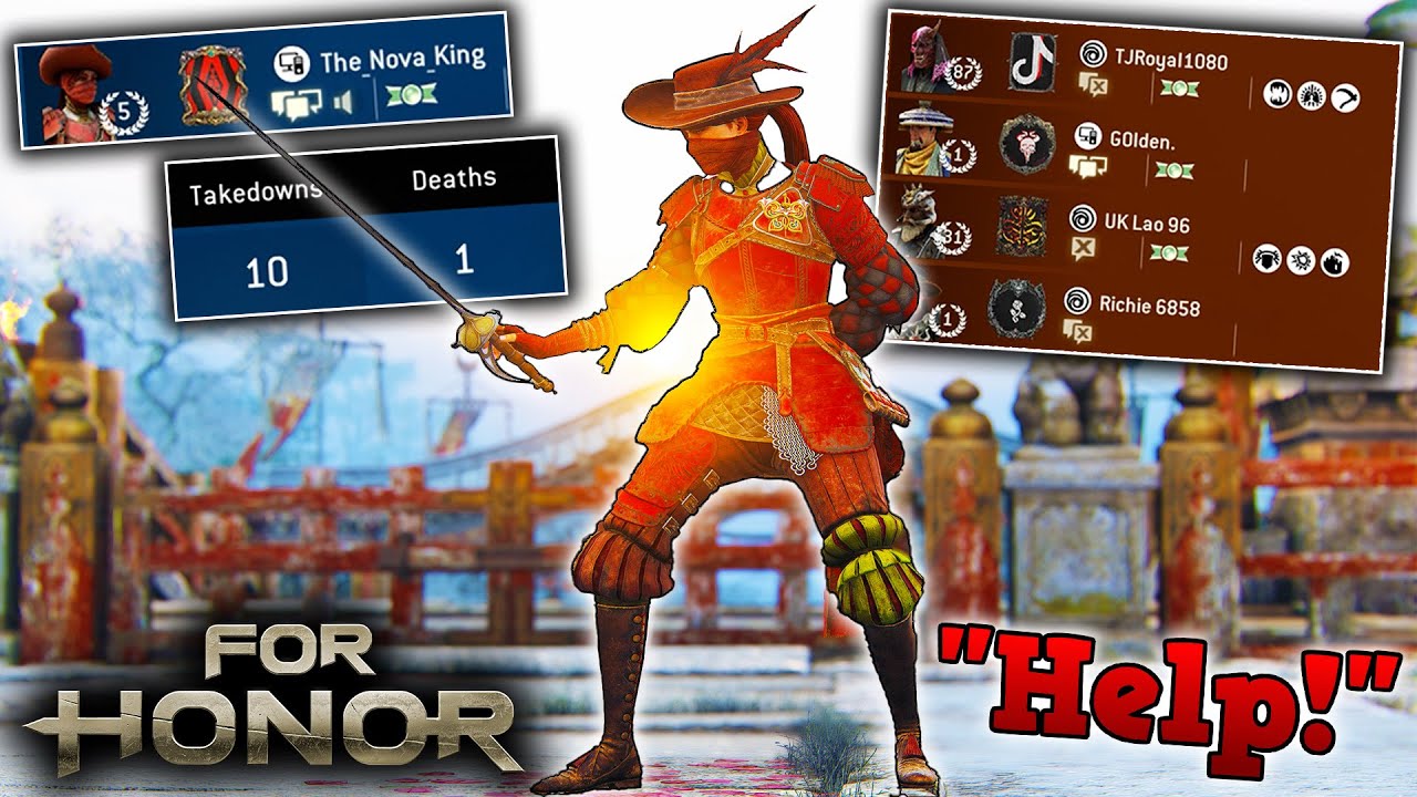 Toxic Tiktokers terrified of 1vs4 Anti-Gank [For Honor]