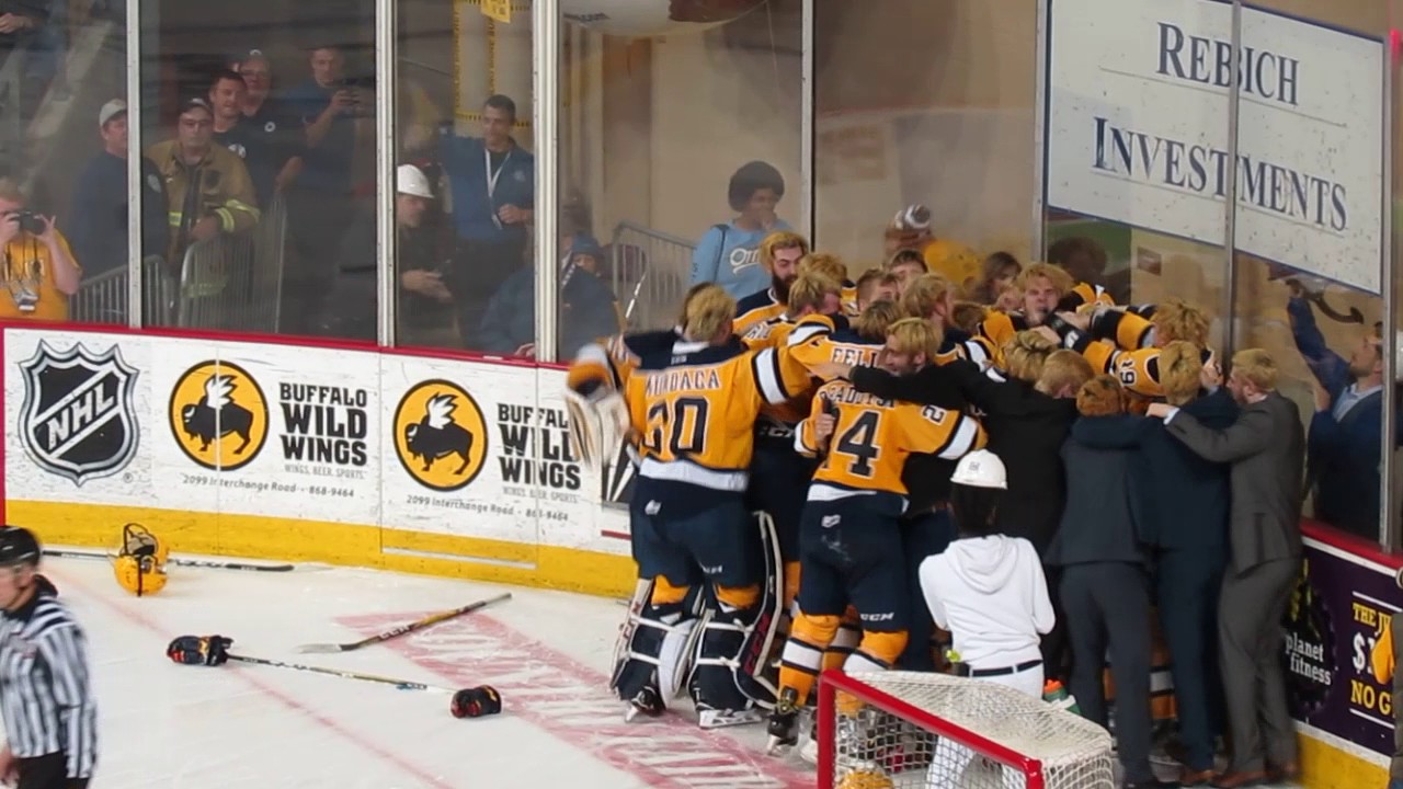 Erie Otters score to win the 2017 OHL title in overtime