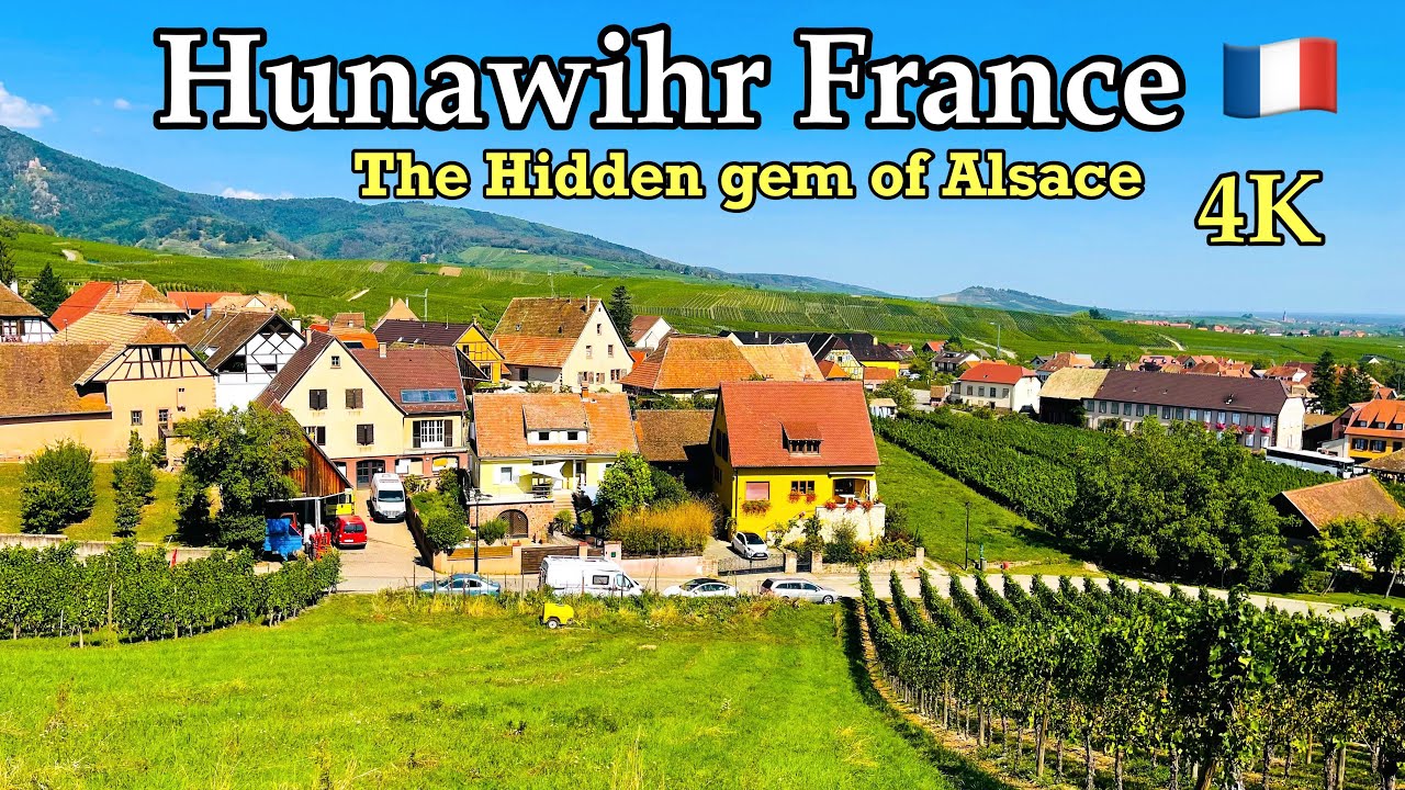 Exploring The Charming Village of Alsace Walking Tour_Hunawihr France 4KHDR 60fps