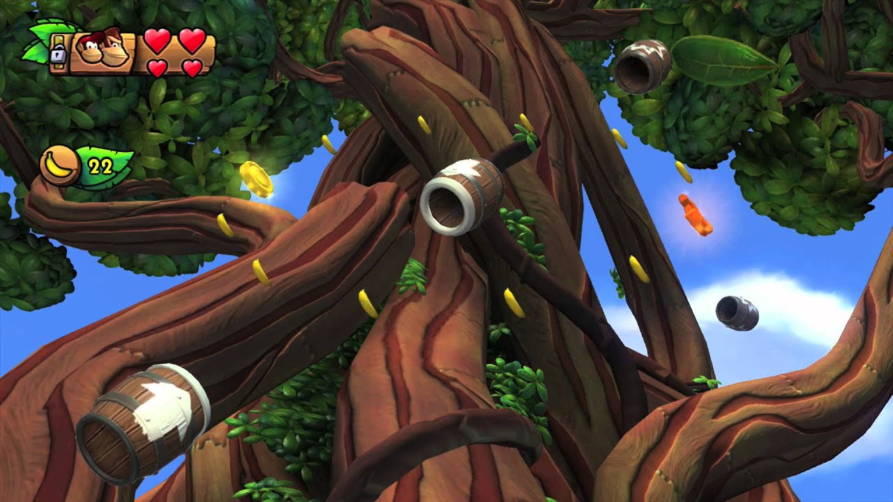 Donkey Kong Country: Tropical Freeze 1-1 - Gameplay - Puzzle y letras 100%