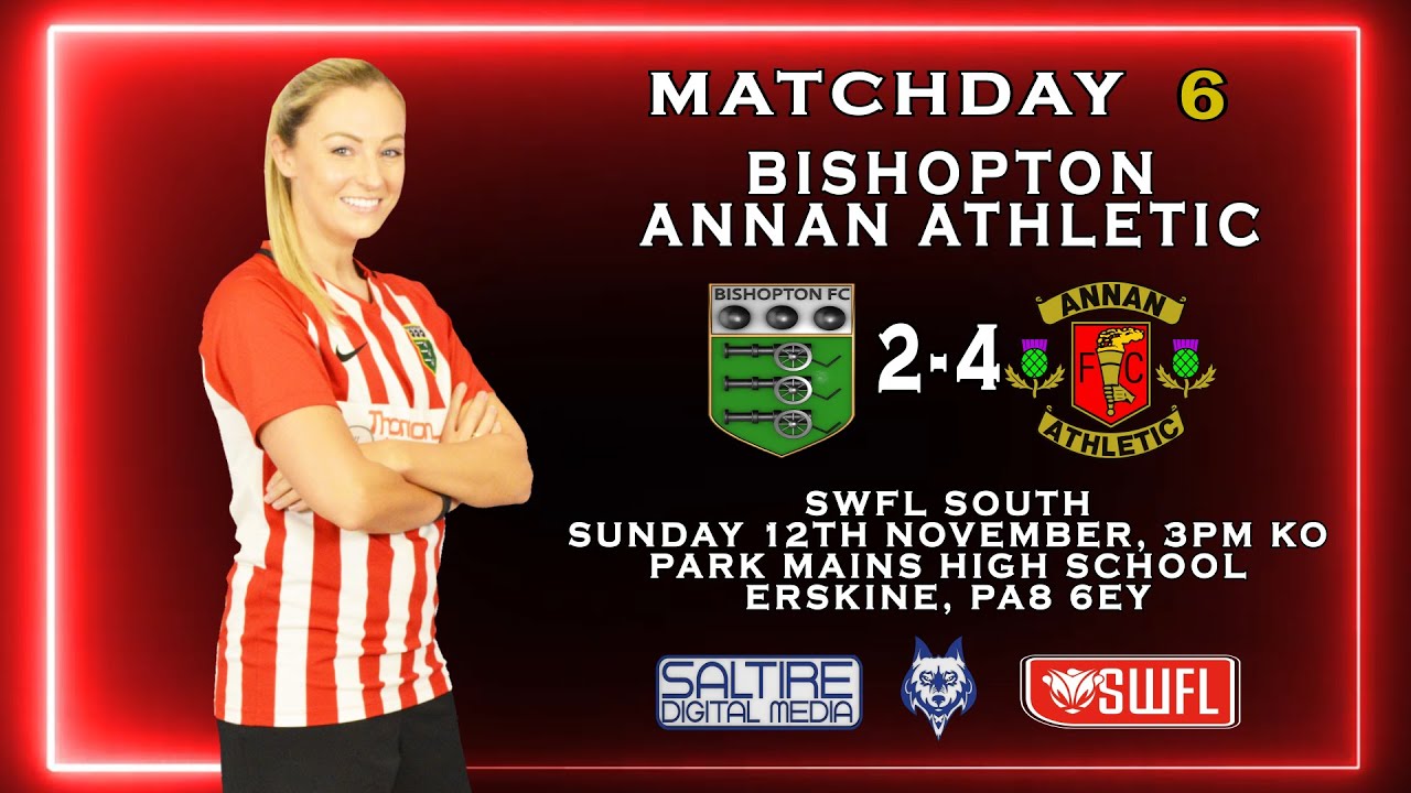 HIGHLIGHTS: Bishopton Ladies 2-4 Annan Athletic - SWFL South - 12/11/23