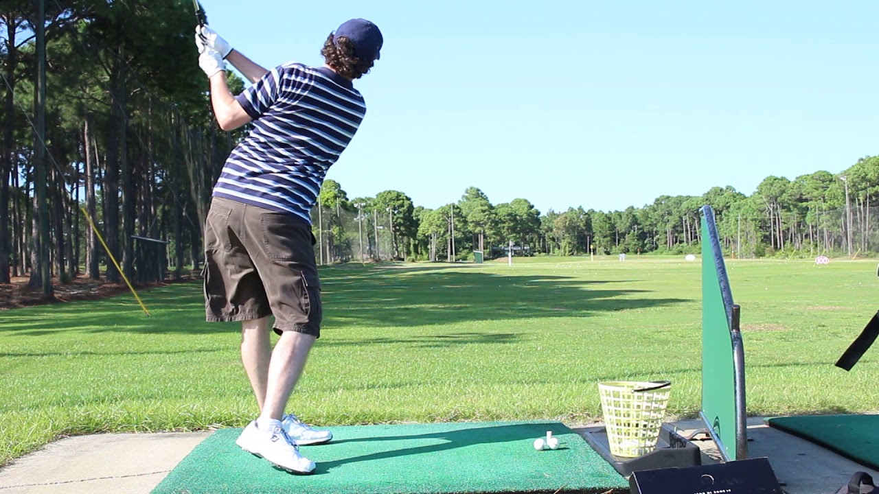 Me Hitting The Ping G5 7 Iron