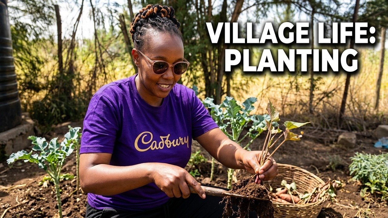 Planting sweet potatoes like our ancestors did in the village