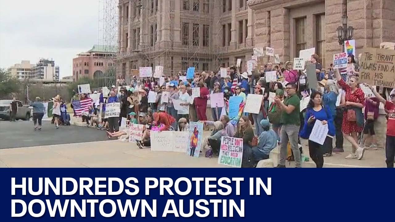 Austin protest: Hundreds of demonstrators speak up against Trump administration | FOX 7 Austin