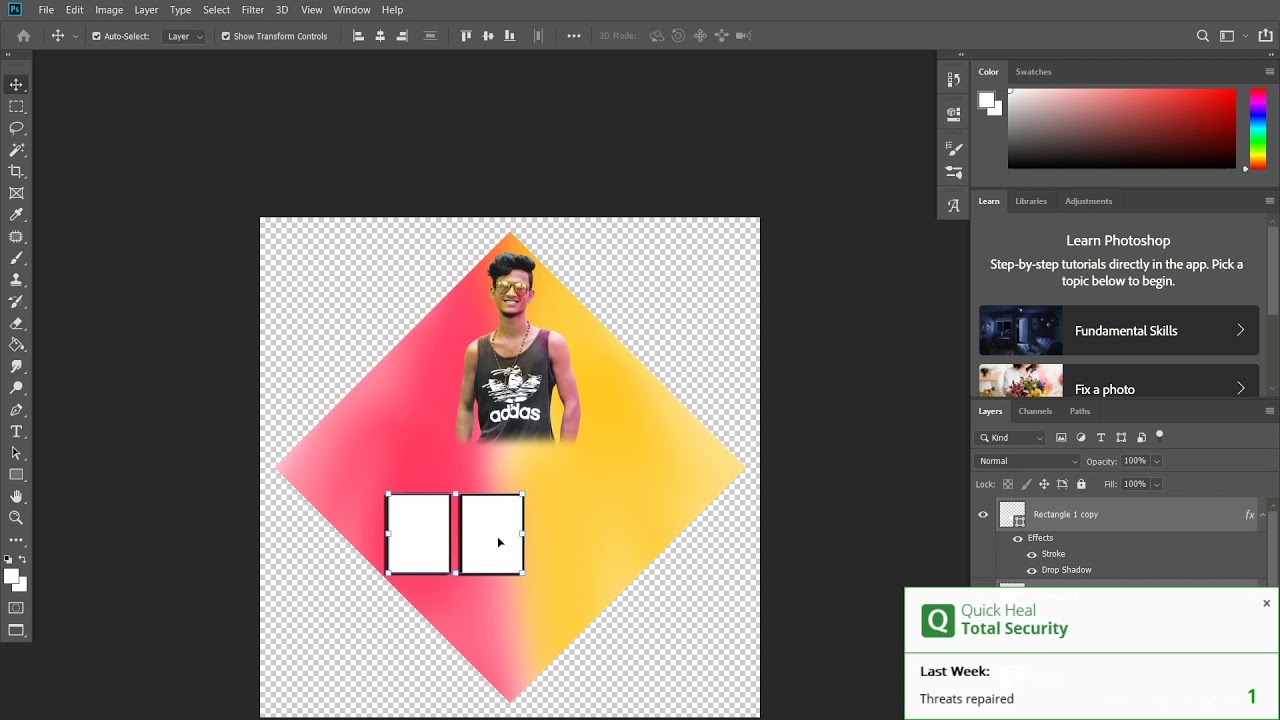 #Diamondshapebanner How To Create Diamond shape banner in Photoshop