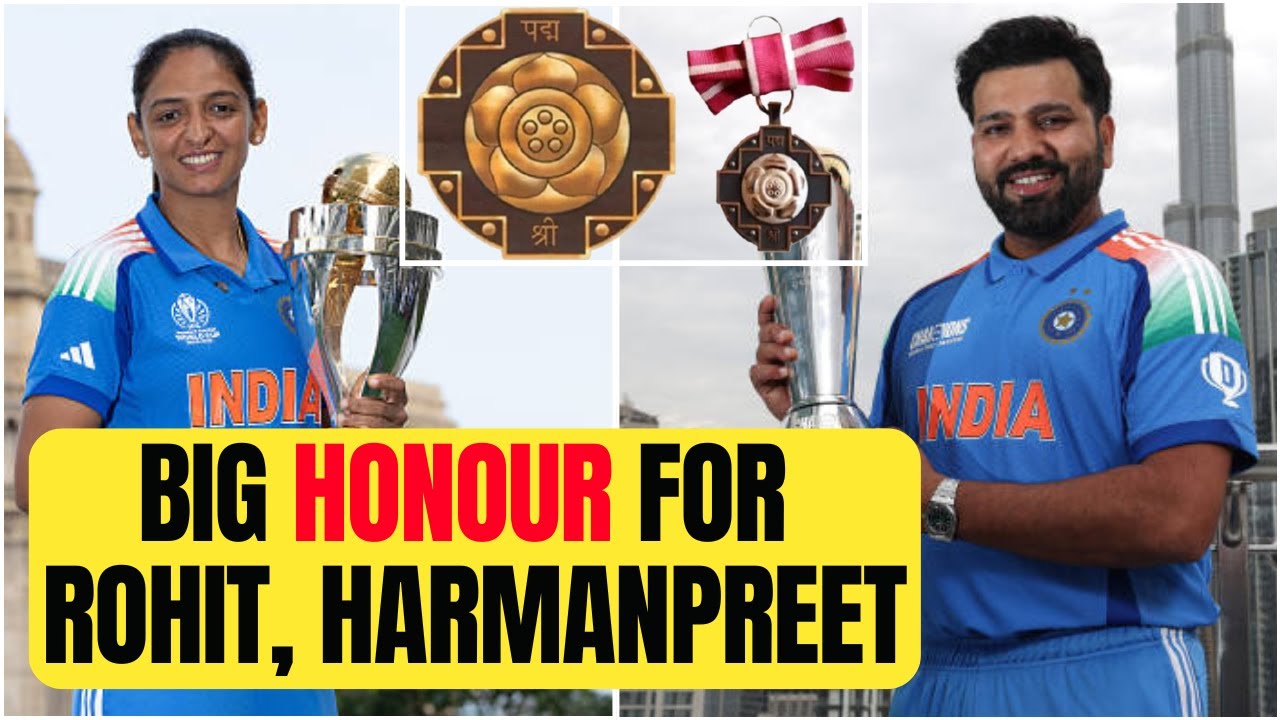BREAKING: Rohit Sharma, Harmanpreet Kaur awarded Padma Shri
