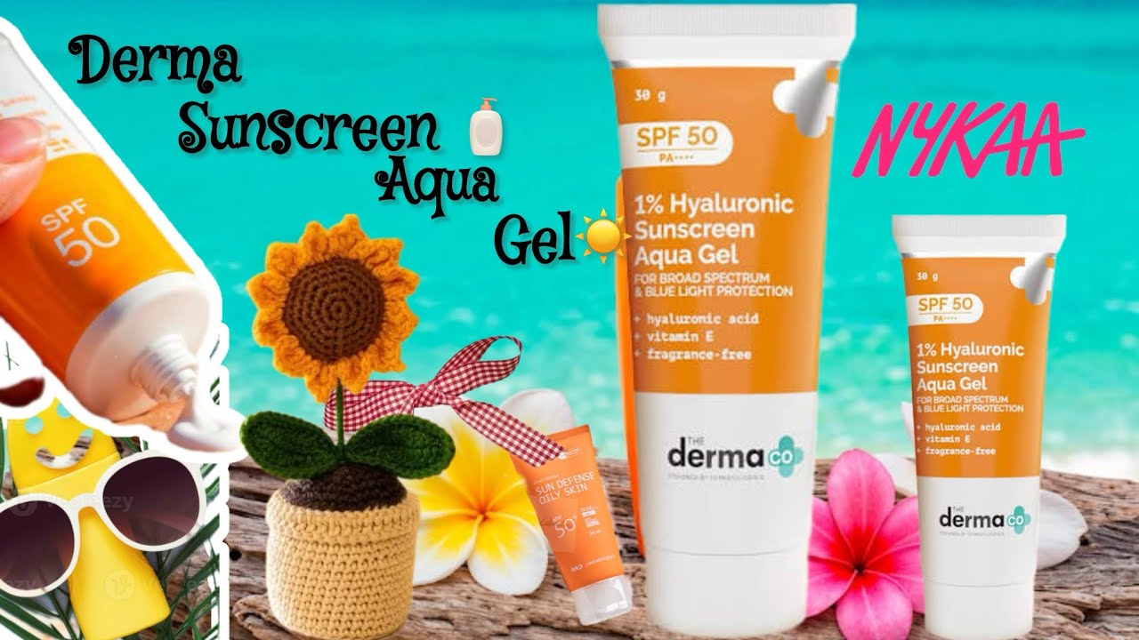 The Derama sunscreen 🧴 aqua Gel spf50pA+++for oily skin types 🌤️🕶️👒