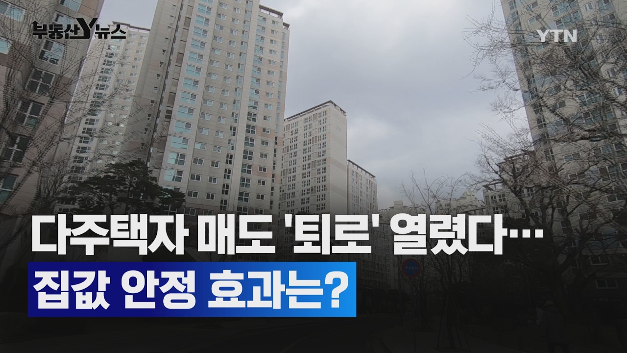 [부동산Y뉴스] 다주택자 매도 퇴로 열렸다…집값 안정 효과는 / YTN고종완TV