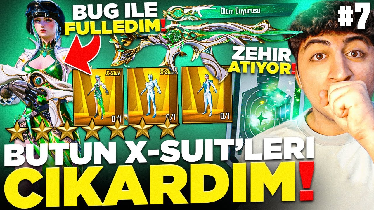 OYUNDA İLK❗ 1 LEVEL HESABA BÜTÜN X-SUİTLERİ ÇIKARIP GİZLİ BUGLA FULLEDİM❗ 😲 (7.BÖLÜM) - PUBG Mobile