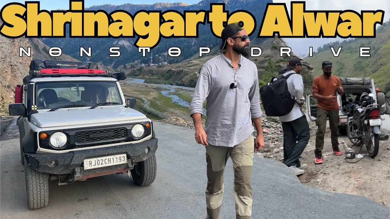 Shrinagar to Alwar nonstop? ख़तरनाक बारीश में Drive karna Asan nahi || Jimny