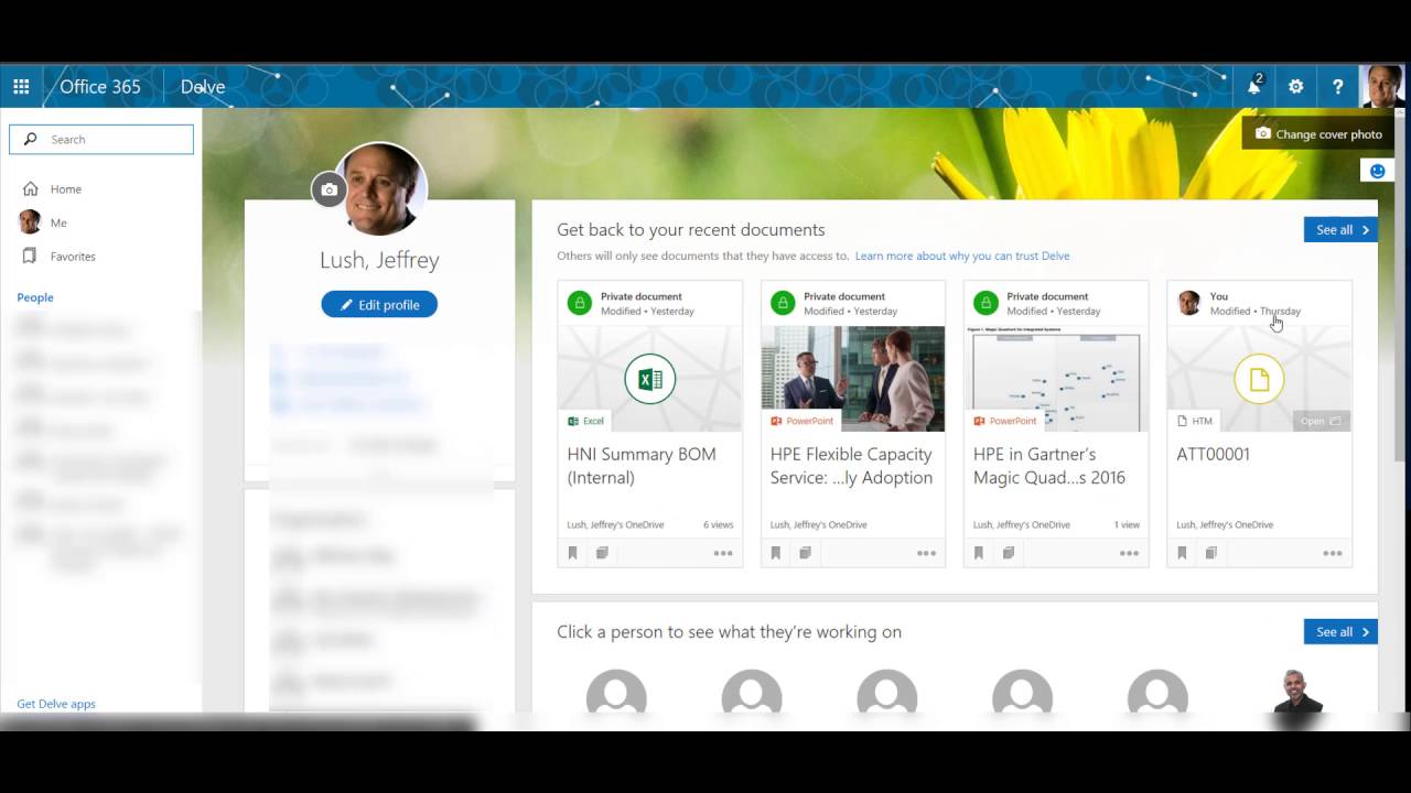 Using Office 365 Delve