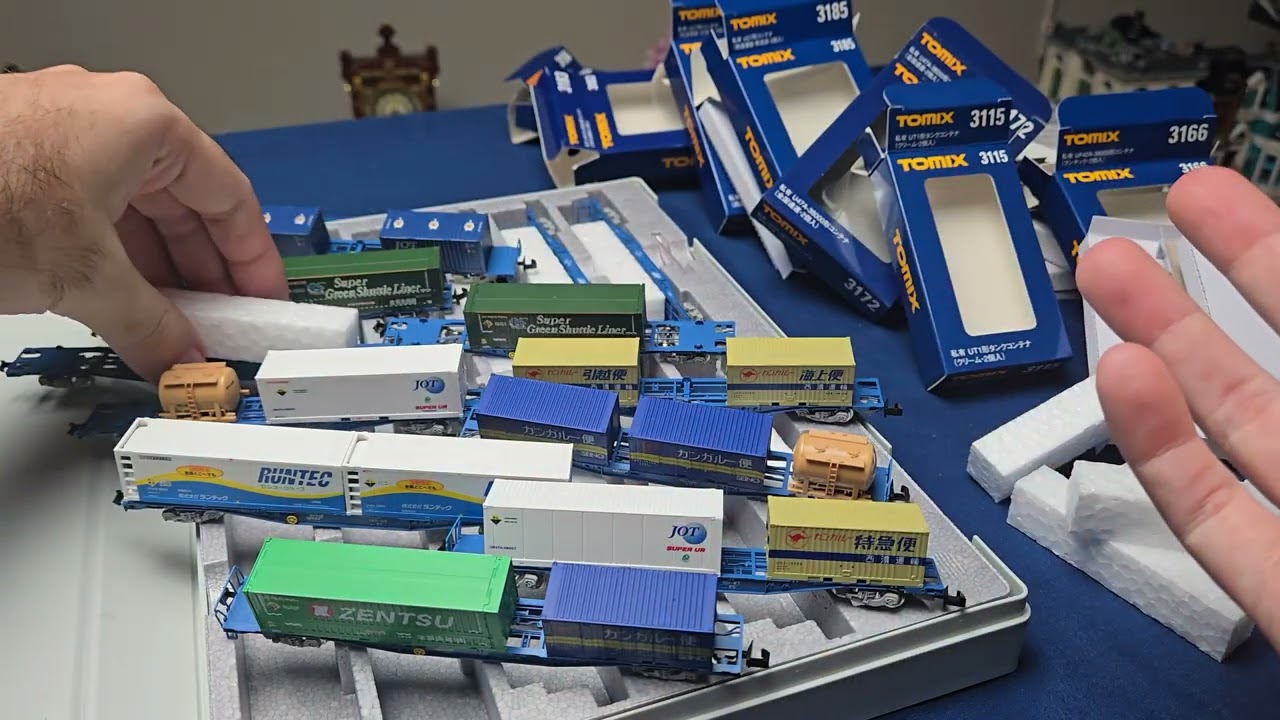 Tomix Container Flat Freight Cars Unboxing