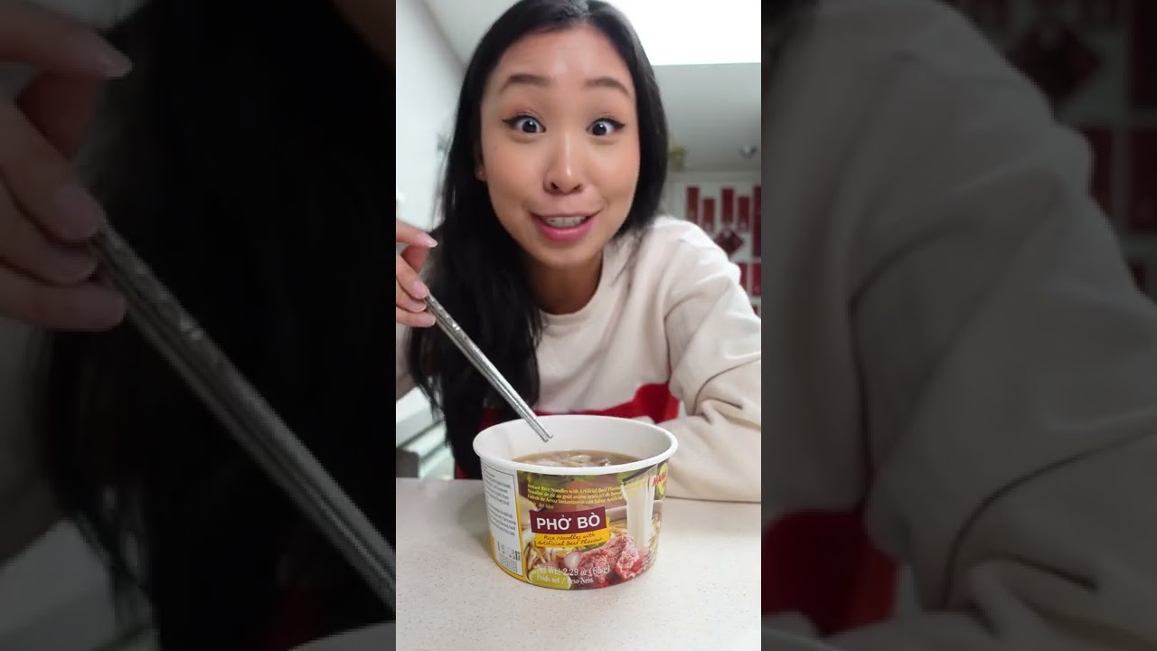 Trying INSTANT PHO? Its a thing?! #shorts #pho #vietnamesefood #instantnoodles