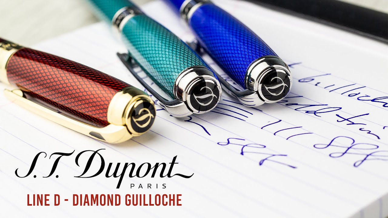 S.T. Dupont Line D Large  - Diamond Guilloche Collection!