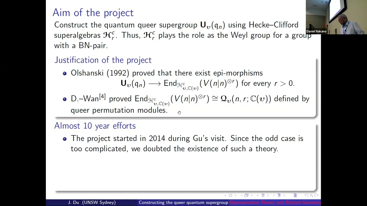 Jie Du: The quantum queer supergroup via their q-Schur superalgebras