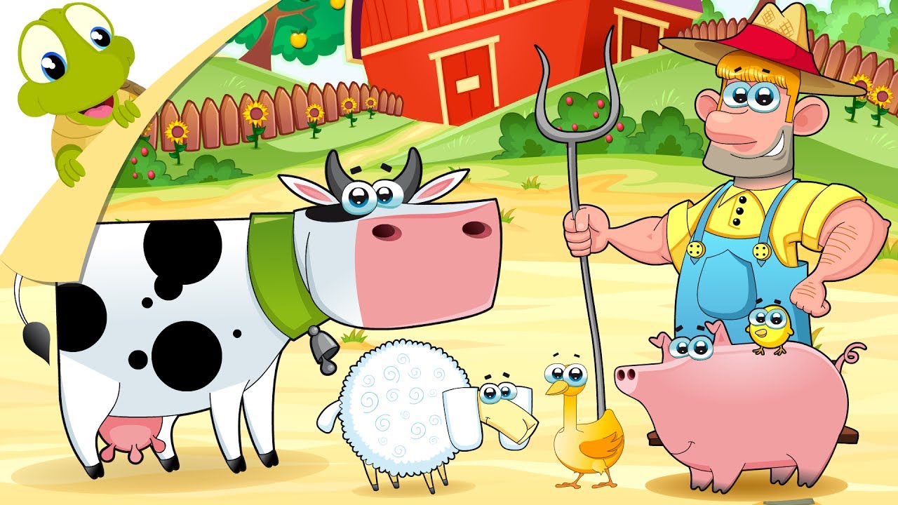 Old MacDonald had a Farm Nursery Rhyme | Farm Animal Sounds and Kids Song