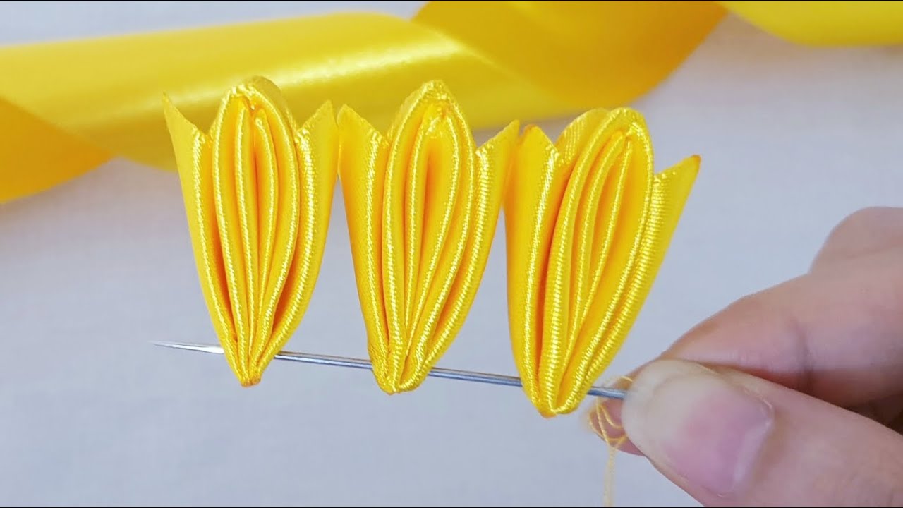 Amazing Ribbon Flower Craft Ideas - Hand Embroidery Design Trick - Sewing Hack - Easy Flower Making