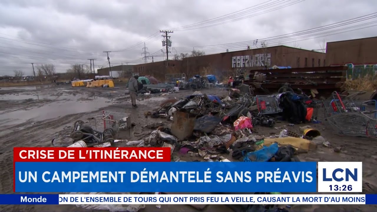 Montréal‑Nord: démantèlement controversé d’un campement d'itinérants