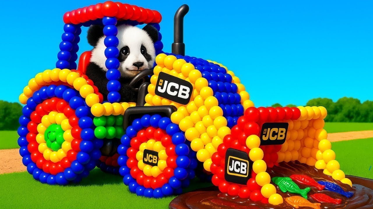 The mascot vibrato assistant JCB and Tractor on the football field is popular, co produced