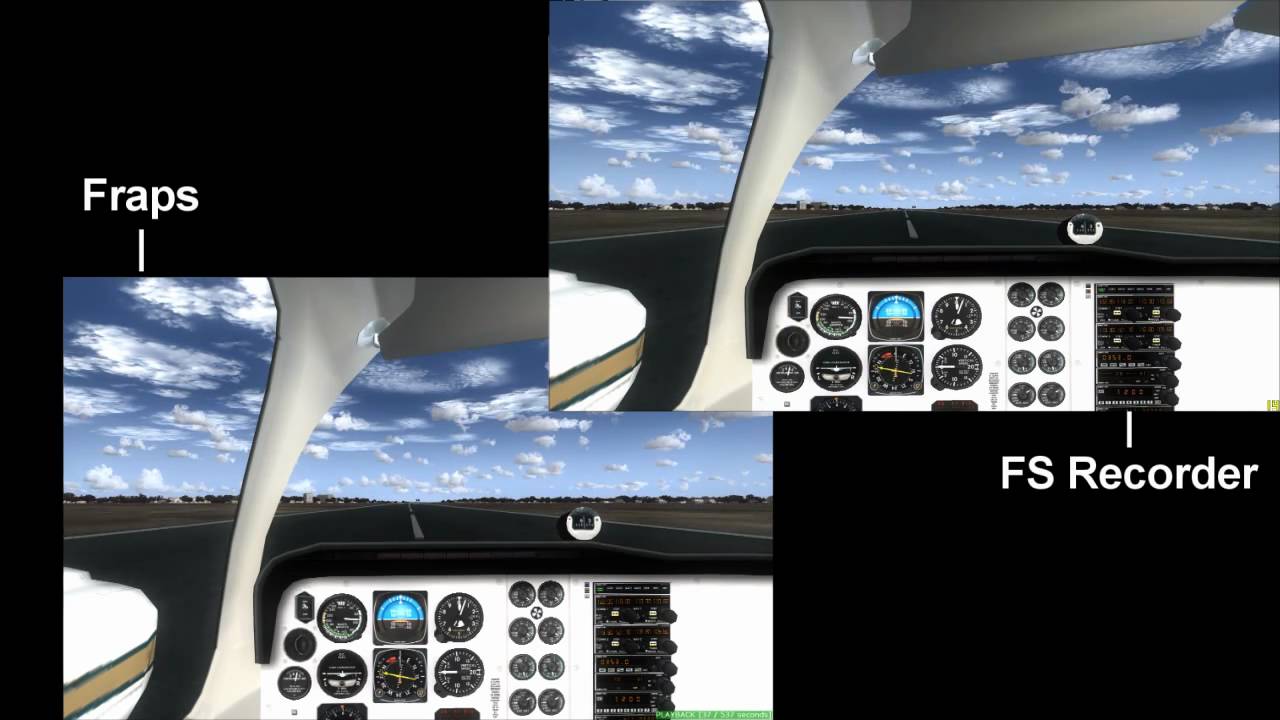 Fraps vs. FsRecorder 2.15 (FS9)