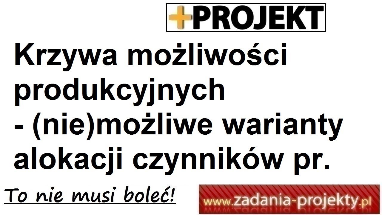 Krzywa możliwości produkcyjnych - możliwe niedopuszczalne warianty alokacji czynników produkcji