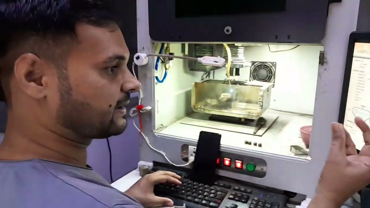Diamond for process laser machine 4p machine Mein Hira kaise banate hain .Lalit Rajput vlog 2198