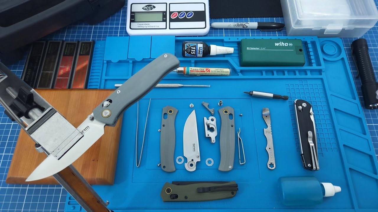Manutenção completa do canivete SRM 255L! desmontando e afiando o canivete! #edc #srm