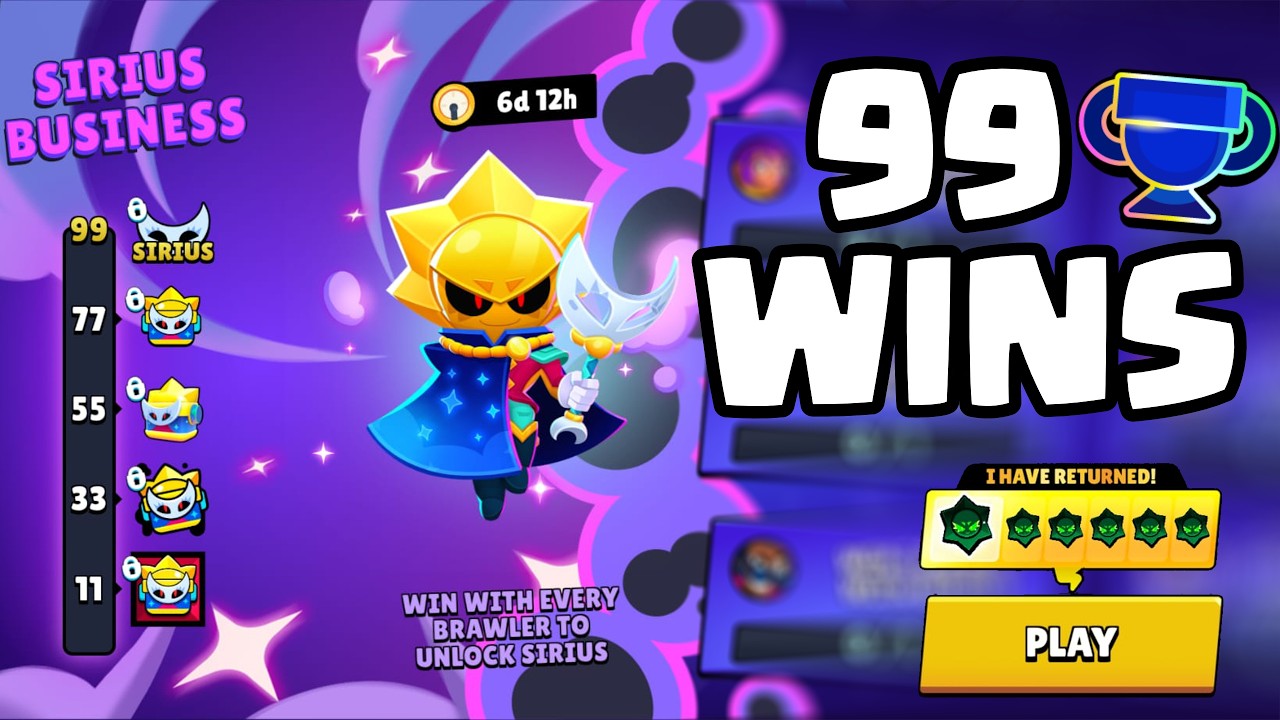 99 de WINS pentru SIRIUS GRATIS| Brawl Stars România