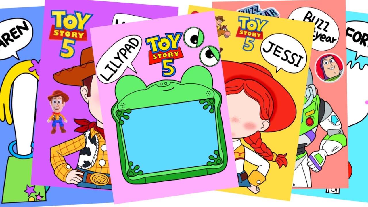 ToyStory 5 Make Your Own diysticker! LilyPad, Woody, Buzz, Jessi, Forky, Karen Doll  #toystory