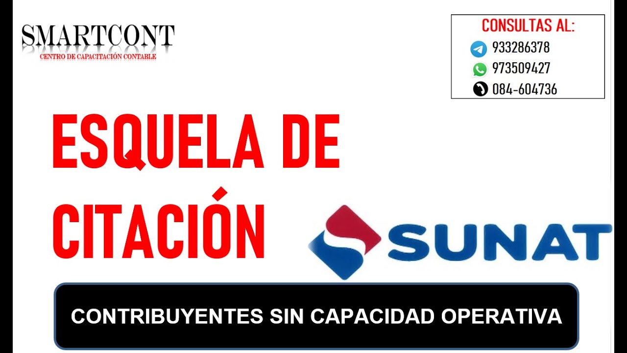 ESQUELA DE CITACION POR COMPRAS DE CONTRIBUYENTES SIN CAPACIDAD OPERATIVA - 2025