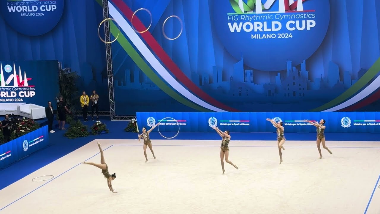 World Cup 2024 FINALI di ginnastica ritmica a Milano BRASILE 5 cerchi 🇧🇷⭕️