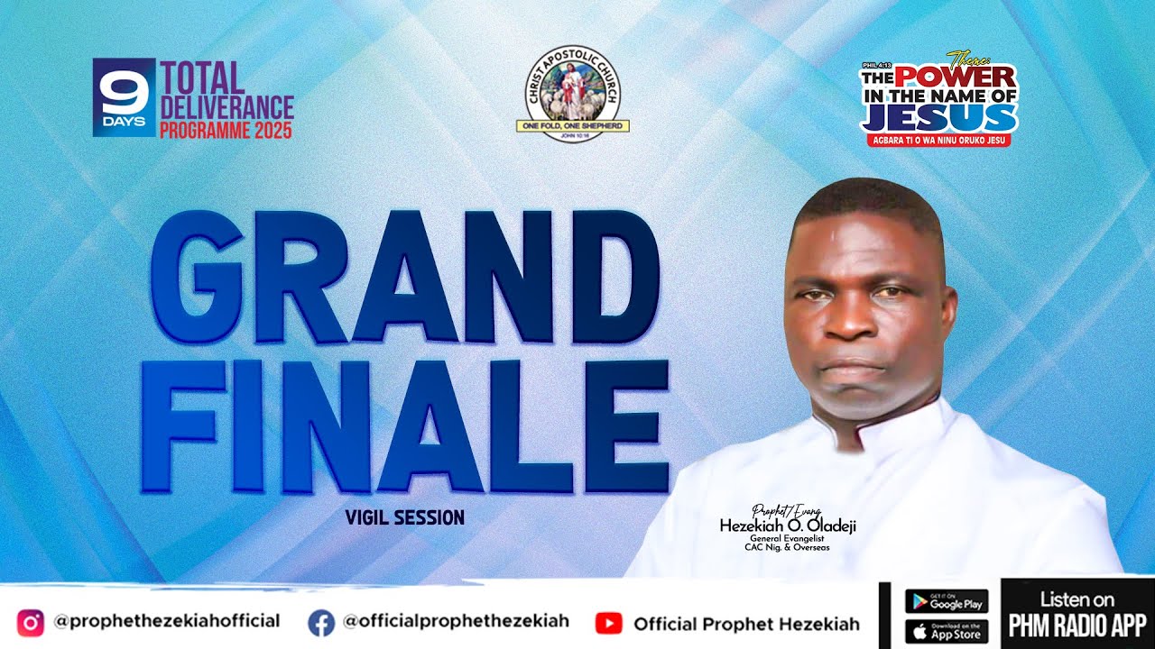 9 DAYS TOTAL DELIVERANCE 2025 || DAY 9 - GRAND FINALE VIGIL || PROPHET HEZEKIAH OLADEJI BROADCAST
