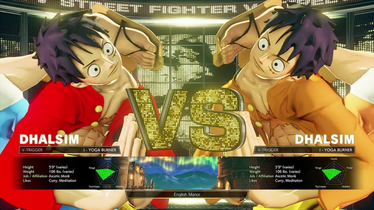 STREET FIGHTER V - MODS -  DHALSIM AS MONKEY D LUFFY VERSION 2 FROM ONE PIECE (PC ONLY)