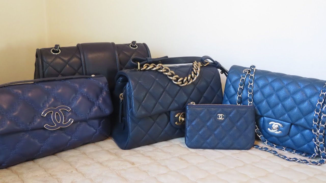 Chanel BLUE Handbag Collection : Overview, with Season/Year info.