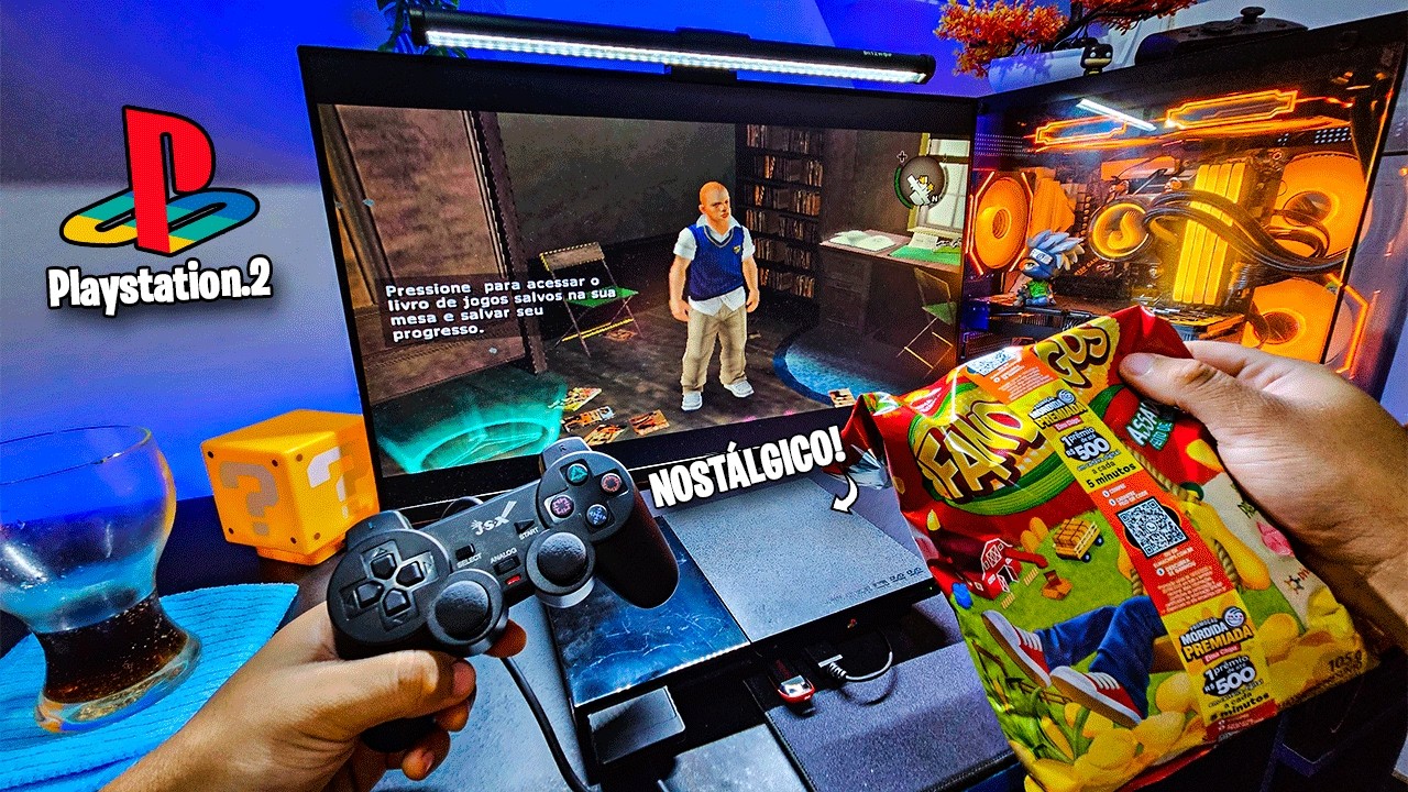 Um Dia relaxante com meu Playstation 2 tunado!🎮