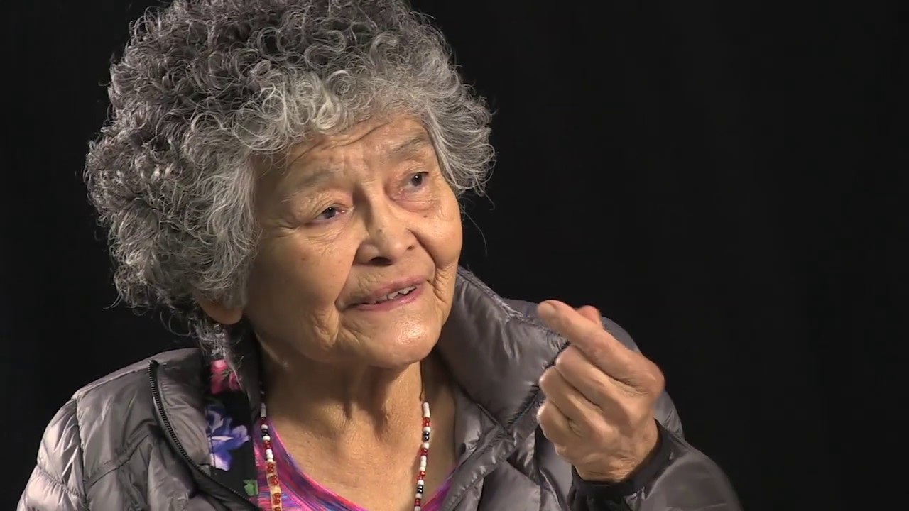 Athabascan Moosehide Tanning & Sewing (3 of 23): Talking with Ahtna Elder Jeannie Maxim
